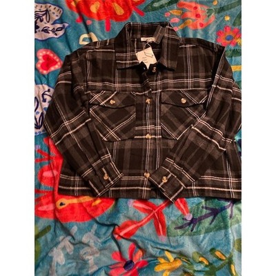 Beachlunchlounge Black Plaid Shacket