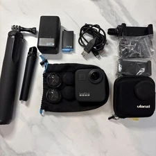 GoPro Max Action Camera Kit with Batteries, Charger, Tripod & Accessories Used