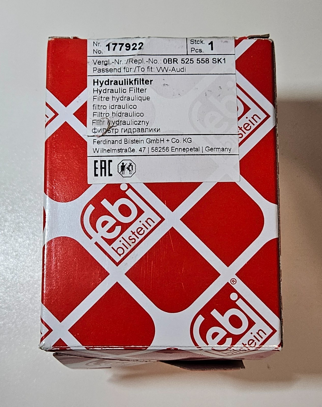 FEBI Haldex Coupling Hydraulic Filter For VW, Audi, Seat, Skoda,  0BR525558