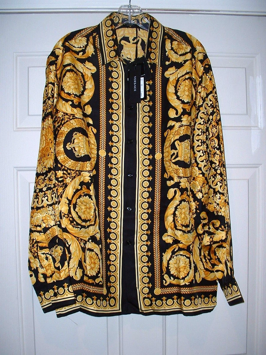 VERSACE 長袖シャツ 38 Versace Long Sleeve Black Shirts for Men for sale | eBay