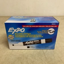 Expo Expo Low Odor Dry Erase Markers Chisel Tip Black 12 Pack 80001