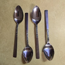 4 Stainless Steel  Grape Fruit Citrus Spoon  Teaspoons  JAPAN National Stanless