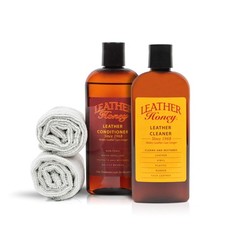 Leather Honey Conditioner Cleaner Kit 8oz Bottles 2 Cloths Apparel Furniture A