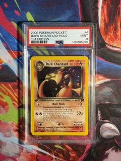 2000 POKEMON ROCKET 1ST ED #4 DARK CHARIZARD HOLO PSA 9
