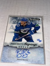 brock boeser signed card 12/15