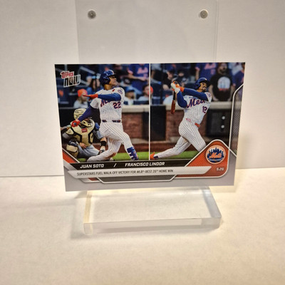 2025 Topps NOW Juan Soto Francisco Lindor Card # 220 New York Mets Baseball MLB