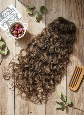 Mohair für Reborn Puppe, bewurzelt. Loutrais Mohair Premium - 10 Gramm mittelbraun