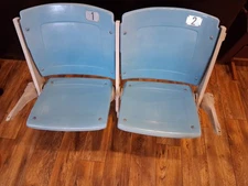 Vintage Soldier Field Stadium Seats *Light Blue*Seats 1  and 2*Prior To Remodel