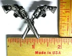 crossed pistols pin vintage collectible old US Military Civil War uniform gun