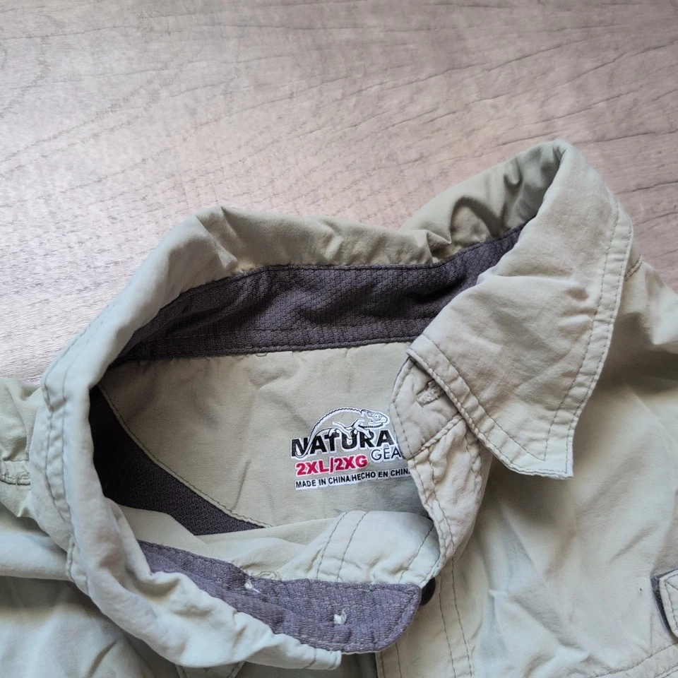 Natural Gear Hunting full zip  Windbreaker jacket Mens Adult 2xl Green Pockets - Image 3 of 4