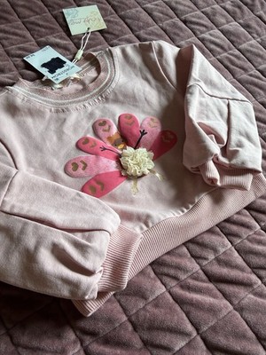 Truly Me by Sara Sara Girls Pink Pullover Sweater 3T Cotton Animal Print