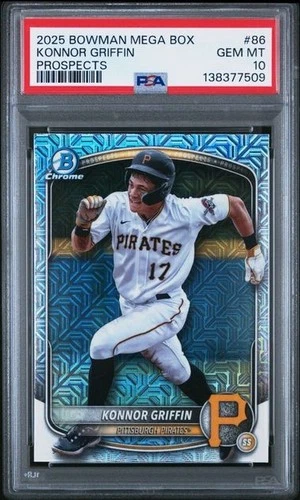 ‼️2025 Bowman Mega Box Konnor Griffin Prospects RC SP Mojo Refractor PSA 10 💎