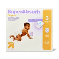Disposable Diapers Economy Pack - Size 3 - 216ct - up &