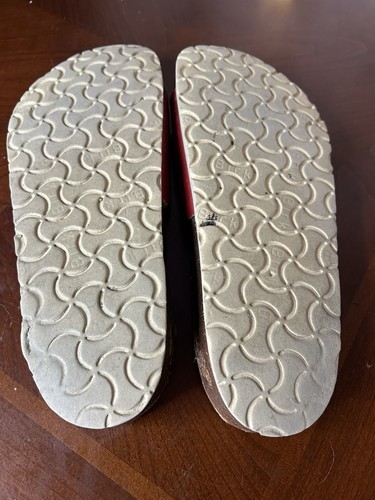 Birkenstock Deutschland Novato Rot Leder Sandalen Schuhe Flats 39 - Bild 5 von 8