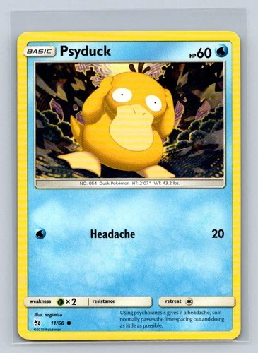 Psyduck #11/68 Hidden Fates Common - Pokemon Card D23
