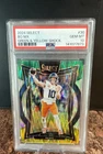 2024 Panini Select - Concourse Bo Nix #30 Green & Yellow Shock Prizm (RC)
