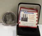 9-11 Twin Towers .999 Silver Round in Felt Box/COA