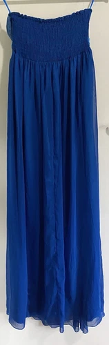Nazz Collection Blue Sleevelss Chiffon Dress - Picture 2 of 4