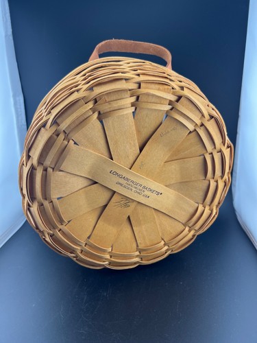 Runder Longaberger Servierkorb mit geteiltem Kunststoffschutz. top Zustand - Bild 4 von 7