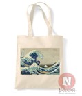 Great wave off Kanagawa Tardis tote bag shopping 100% Dr cotton Who Whovian