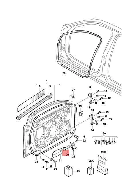 Genuine Door Catch Left A. Right AUDI A4 Avant S4 Quattro A4l 