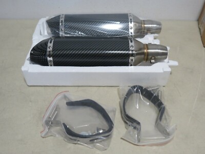 JAMES TRIUMPH 660 EXHAUST MUFFLER SET OF 2 PAIR LIKE CARBON FIBRE