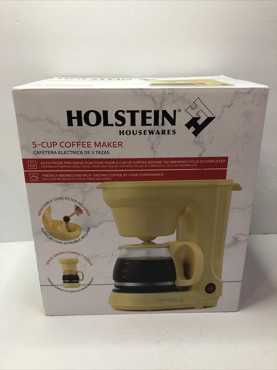 5CUP Coffee Maker - Space-Saving Design, Auto Pause and Serve