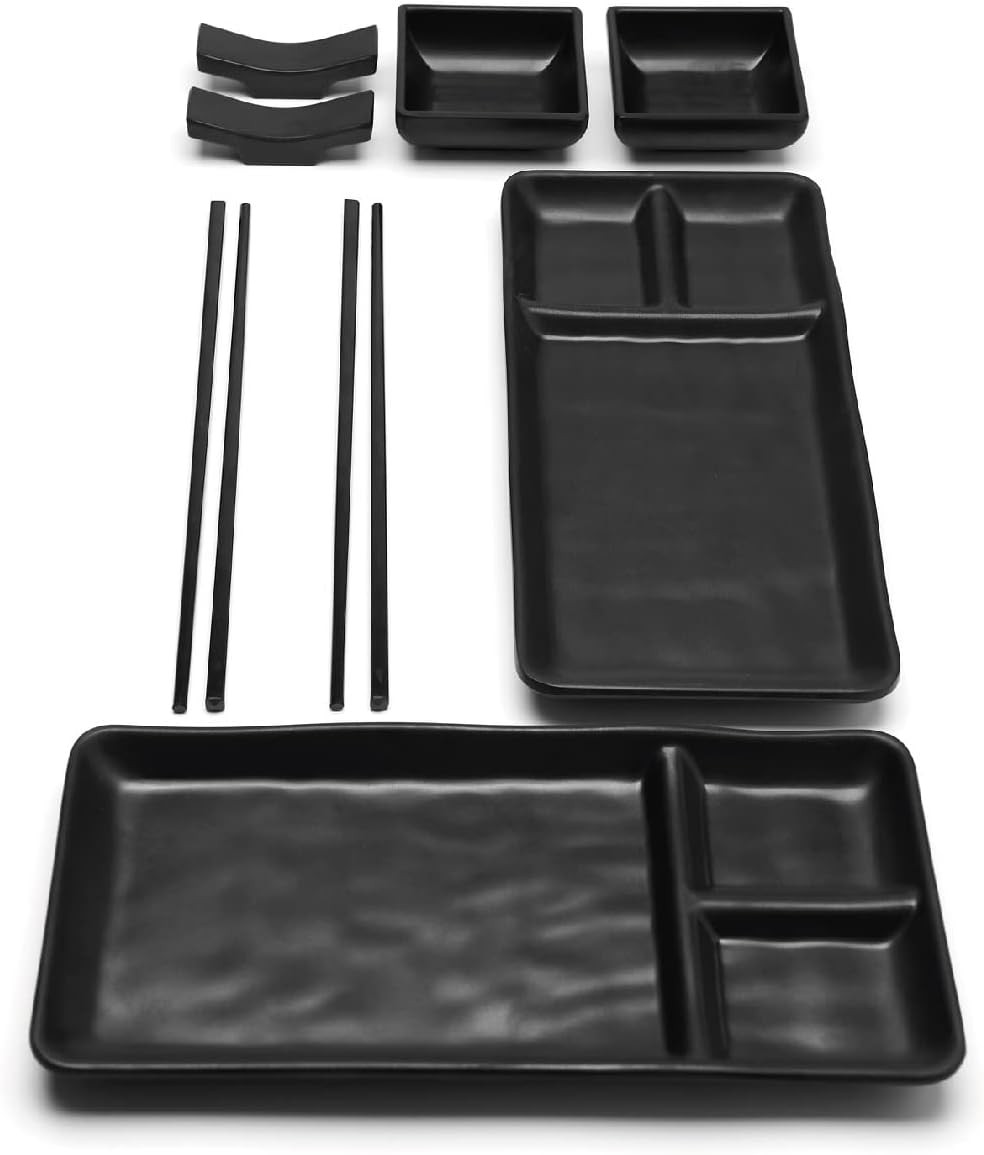 Vajilla Japonesa De Melamina- Platos De Sushi (Comida Japonesa, 8Pcs.) - Sushi S