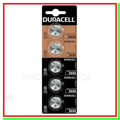 5x DURACELL 2032 Pile Litio Bottone CR 2032 Batterie PC Bios Bilance Chiave Auto