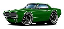 1967 Mercury Cougar Muscle Car Art Print New 1967 Mercury Cougar Muscle Car Art Print New
