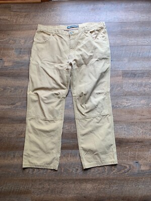 REI Pants Mens 40 x 30 Straight Leg Outdoor Canvas Work Organic Cotton Khaki