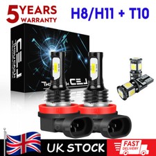 For Honda Civic MK10 H11 Low Beam LED Headlight Bulbs Conversion Kit White 6000K