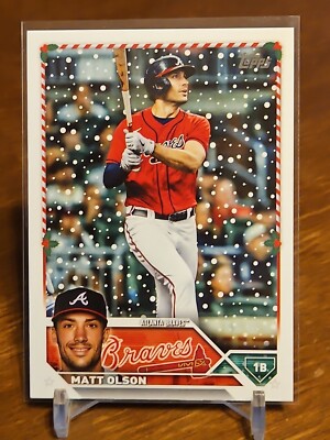 2023 Topps Holiday MATT OLSON Baseball Card H97 ATLANTA BRAVES | eBay
