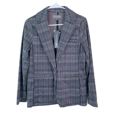 Michael Stars Women's Plaid Ponte Blazer XS