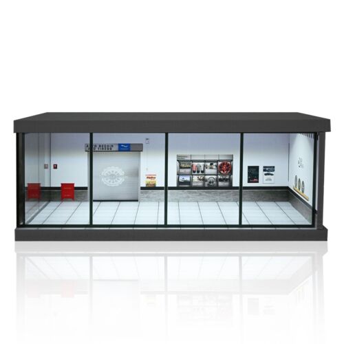 Diorama 1:64 Car Garage Model LED Lighting Parking Lot Scene Display Case Toy AU - Picture 18 of 63