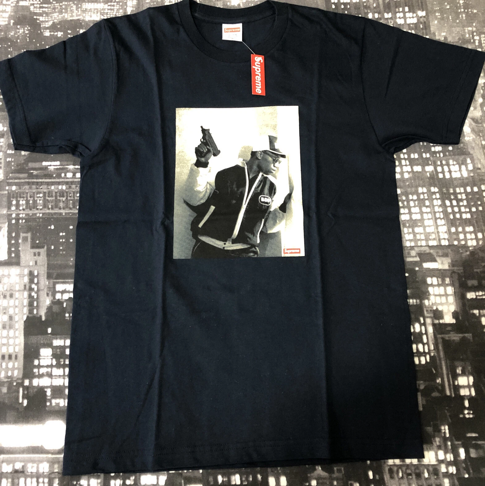 T shirt Supreme KRS 1 ! FW14 ! Marine ! Moyen ! Neuf avec étiquettes ! Super Dooper Rare !