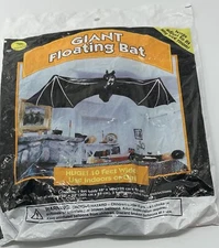 VTG 1995 Sun Hill Halloween Giant Floating Black Bat 10' Hanging Decor NOS