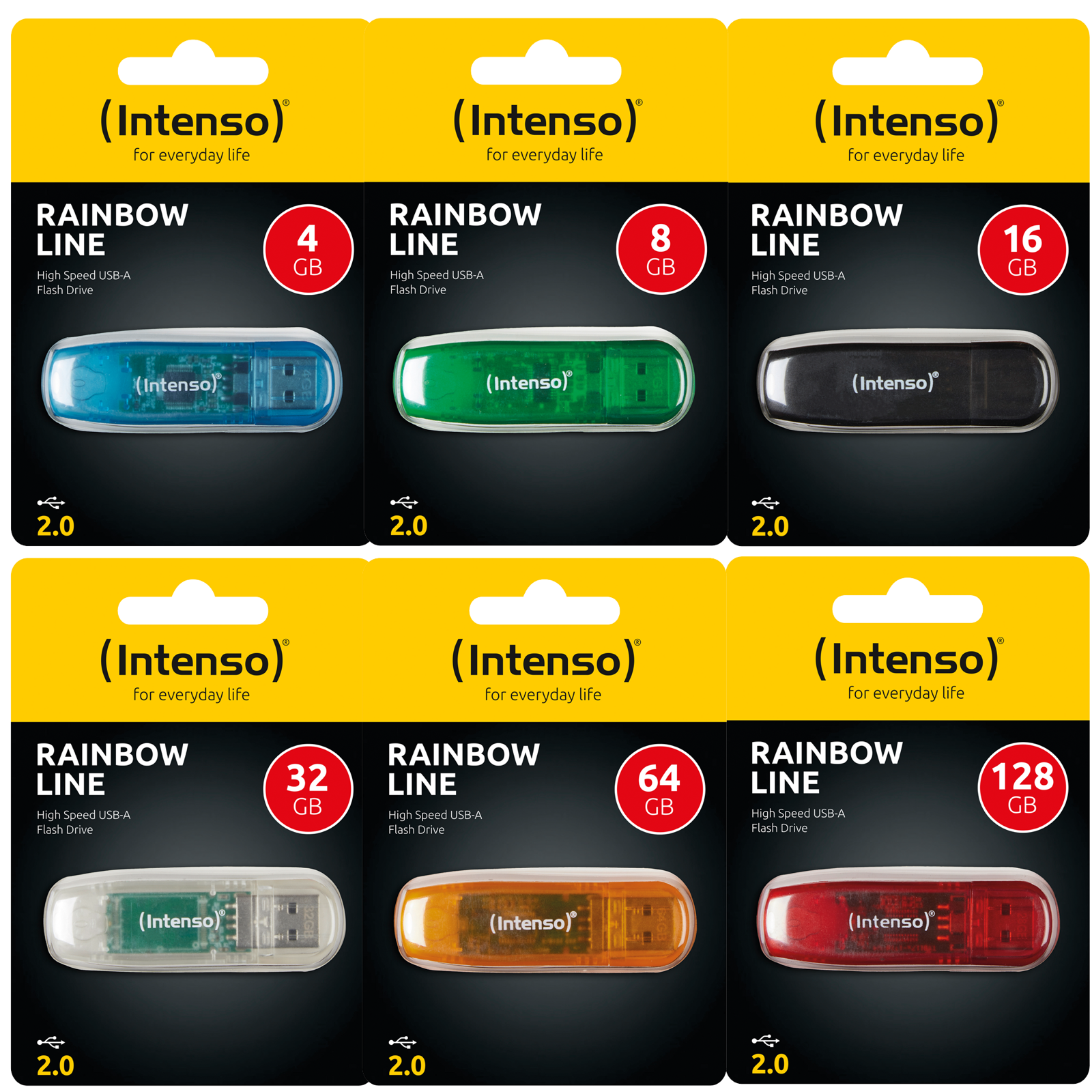 Intenso Usb Stick スペシャルオファ Memory Rainbow 16G 4GB Line 8GB 安い購入 Coloured