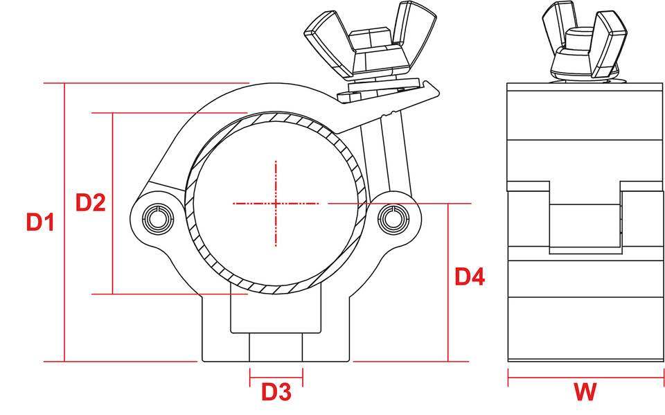 BEAMZ BC38B-75 HALF COUPLER SL 75KG B SUPPORTI - ASTE PER AUDIO - LUCI