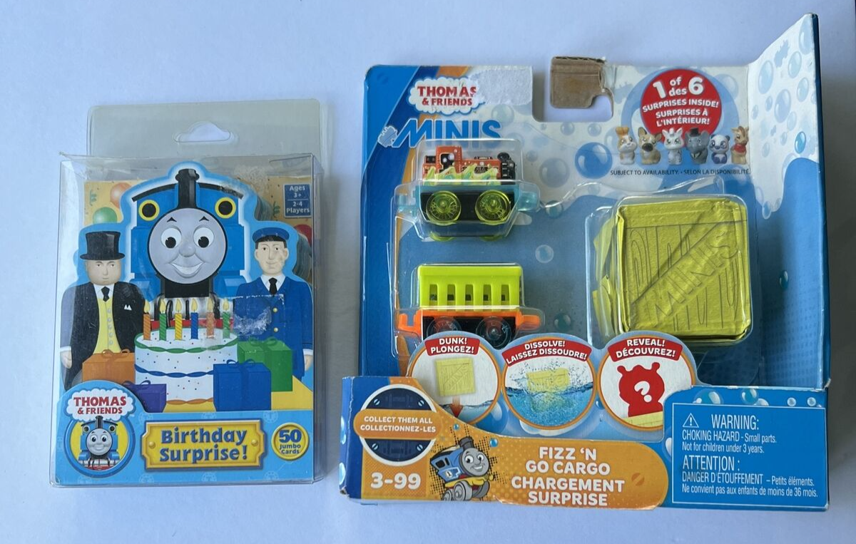 THOMAS + Friends Birthday Surprise Card Game & Fizz N Go Cargo