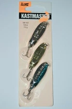 3 acme kastmaster spoons jigging spoon 1/4oz chrome gold silver blue