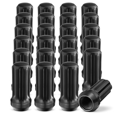 24pcs 14mx1.5 Wheel Spline Lug Nuts w/ Socket Key for 8 Lug Aftermarket Wheels
