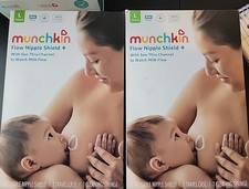 2 Boxes Large Munchkin Flow Nipple Shield BPA free see Through