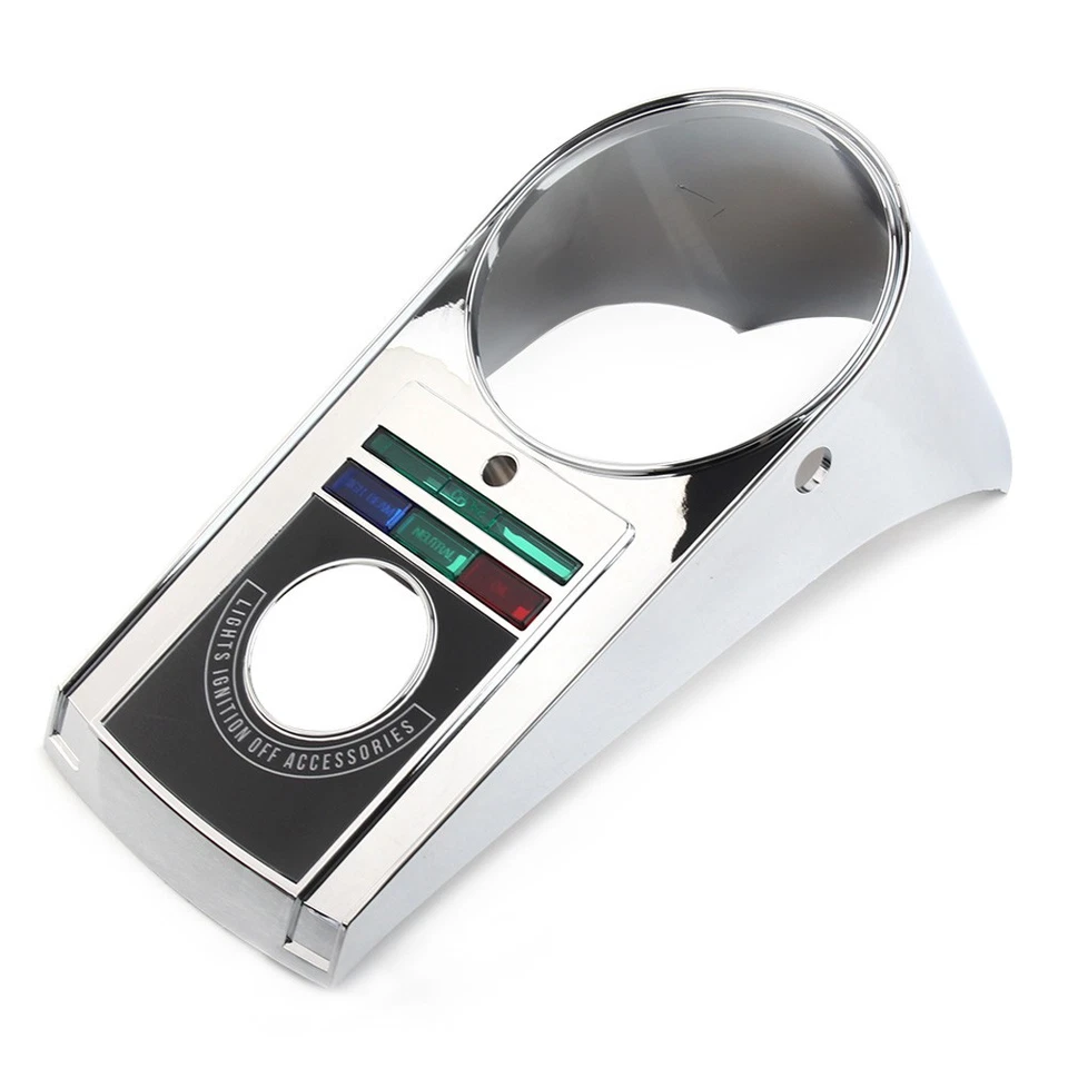 Chrome Speedometer Speedo Dash Panel Cover Housing Kit For Harley Softail 71-90 - Image 4 of 4