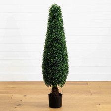 4  Artificial Boxwood Topiary Cone Tree UV Indoor/Outdoor . Retail 229