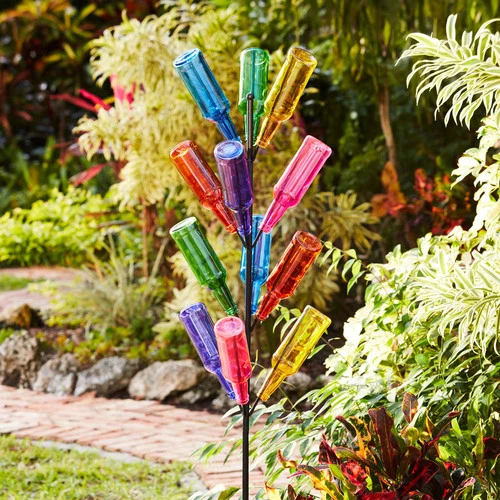 BrylaneHome Glass Bottle Tree - Multi