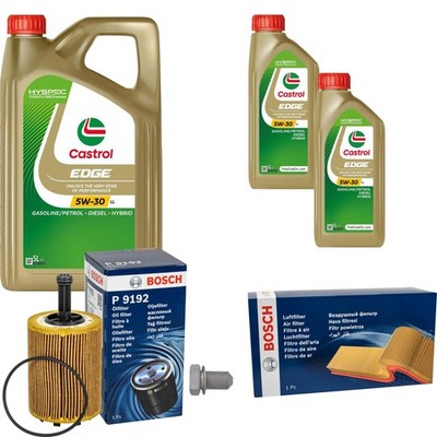 BOSCH Inspektionspaket 7 L Castrol EDGE 5W-30 LL für Audi A6 Avant 2.0 TDI