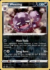 1995 weezing pokemon card value 026/165 - 151 Colorless Super Explosion (90) Weezing does 90 damage to itself Weezing 95/198 Price 2026 |