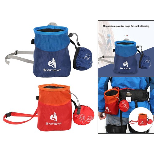 Sac à magnésie d'escalade - Sac de transport pratique, pochette pour craie | Organisateur avec ceinture réglable, poche zippée, sac à fermeture à cordon pour une prise optimale en escalade, bloc et Sac à magnésie d'escalade - Sac de transport pratique, pochette pour craie | Organisateur avec ceinture réglable, poche zippée, sac à fermeture à cordon pour une prise optimale en escalade, bloc et