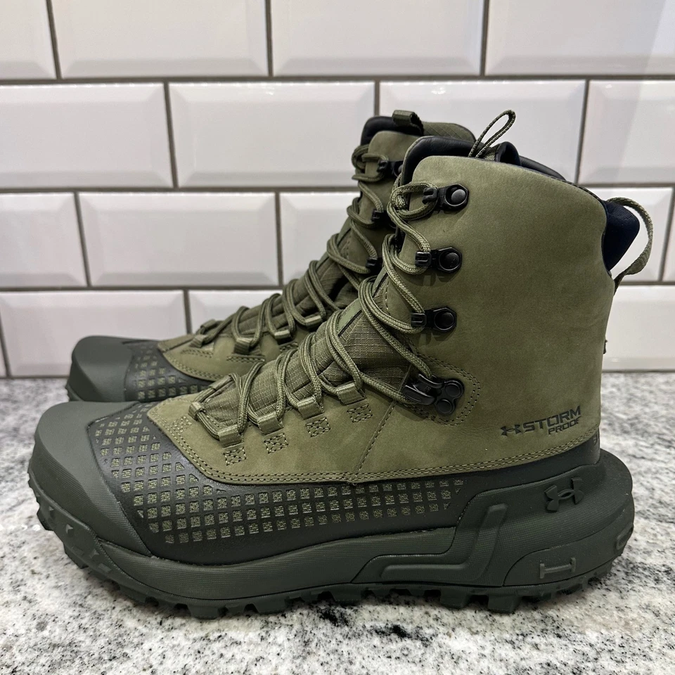 Botas impermeables Under Armour HOVR Raider WP verde oliva para hombre talla 9,5 Foto 3 de 4